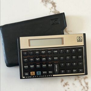 HP 12C Financial Calculator - Black and Gold